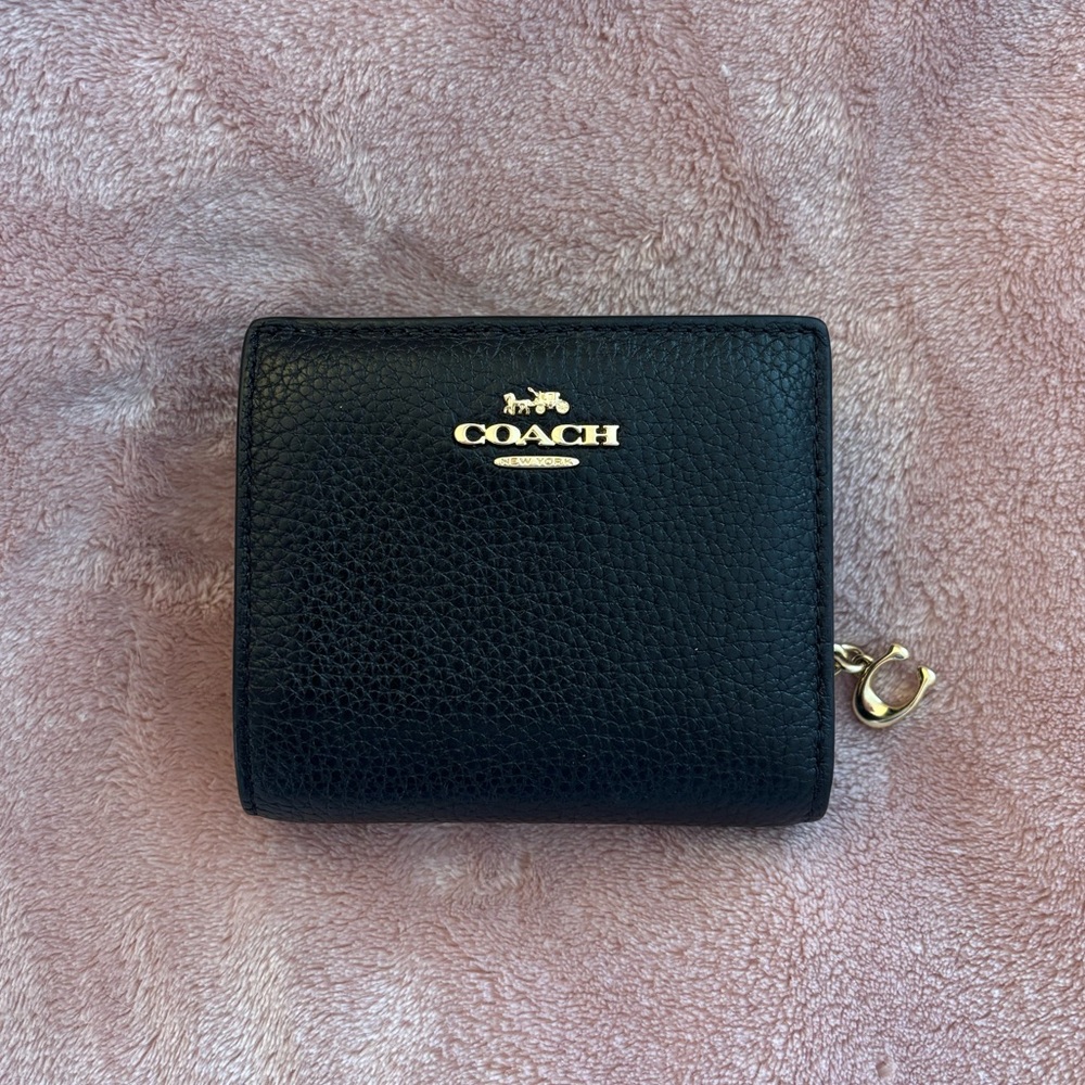 Black COACH Snap Wallet